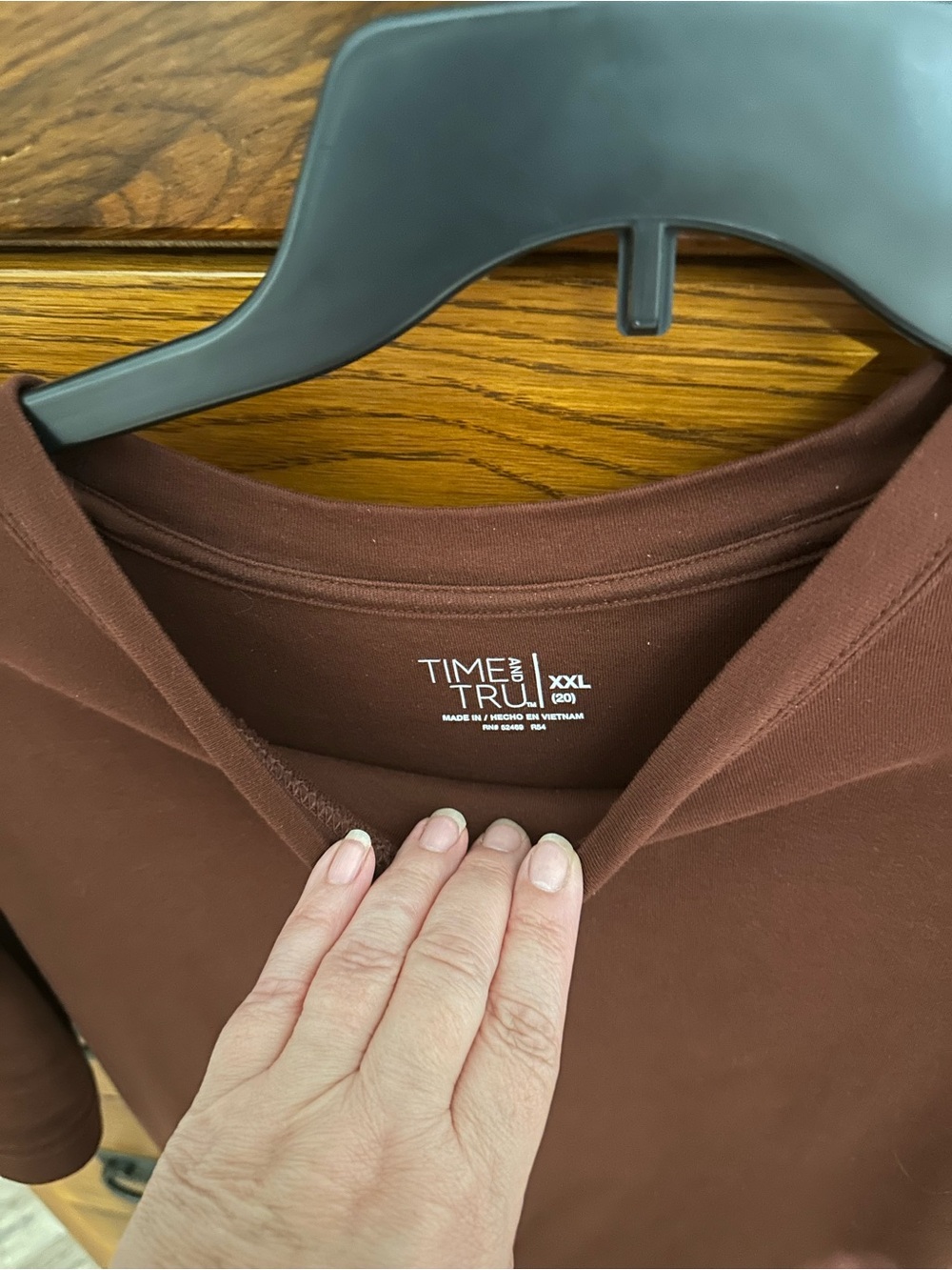 Time and Tru Maxi Dress in Rich Brown